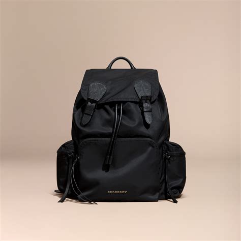 Burberry The Large Rucksack in Technical Nylon and Leather